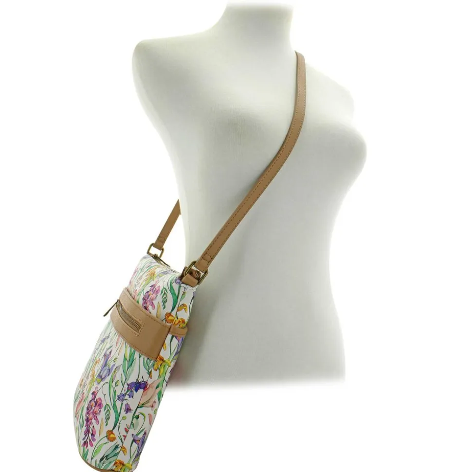 Marbella Carina North/South Floral-Print Crossbody