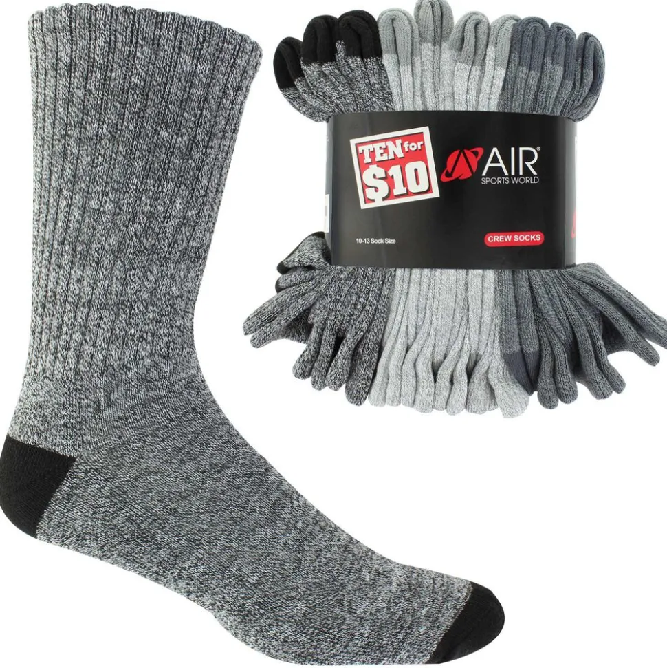 Men's Air Sports World Marled Crew 10 For $10