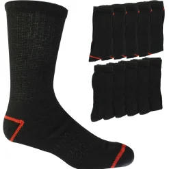 Men's Bobcat Durable Work Crew Socks 10-Pair Pack