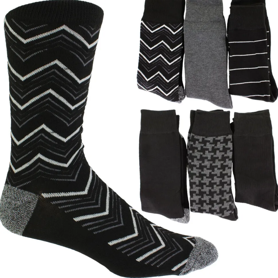 Men's BRUNO MAGLI Fine Gauge Crew 6-Pair Pack