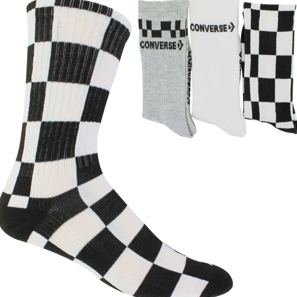 Men's Converse Checkerboard Crew 3-Pair Pack