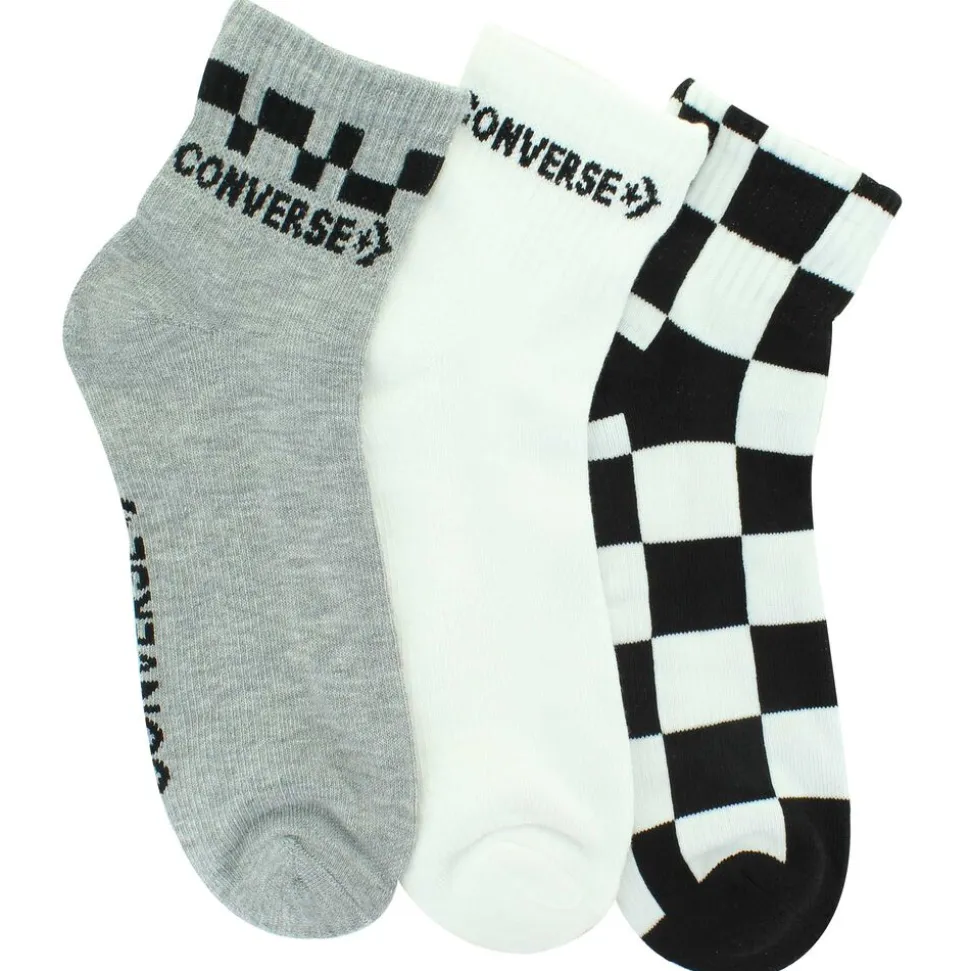 Men's Converse Checkerboard Quarter 3-Pair Pack