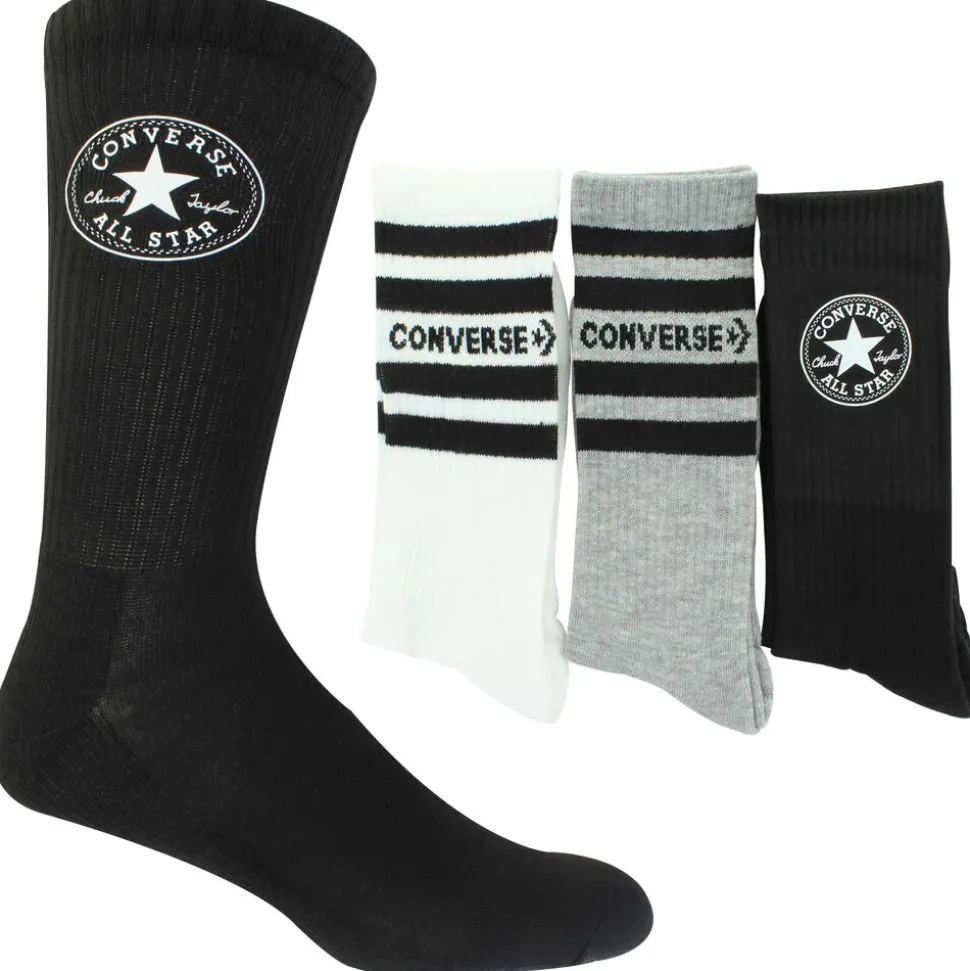 Men's Converse Half-Cushion Logo Crew 3-Pair Pack