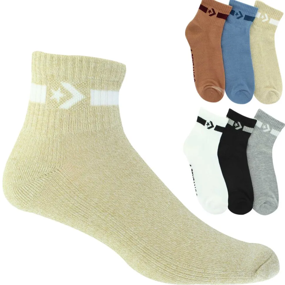 Men's Converse Half-Cushion Quarter 6-Pair Pack