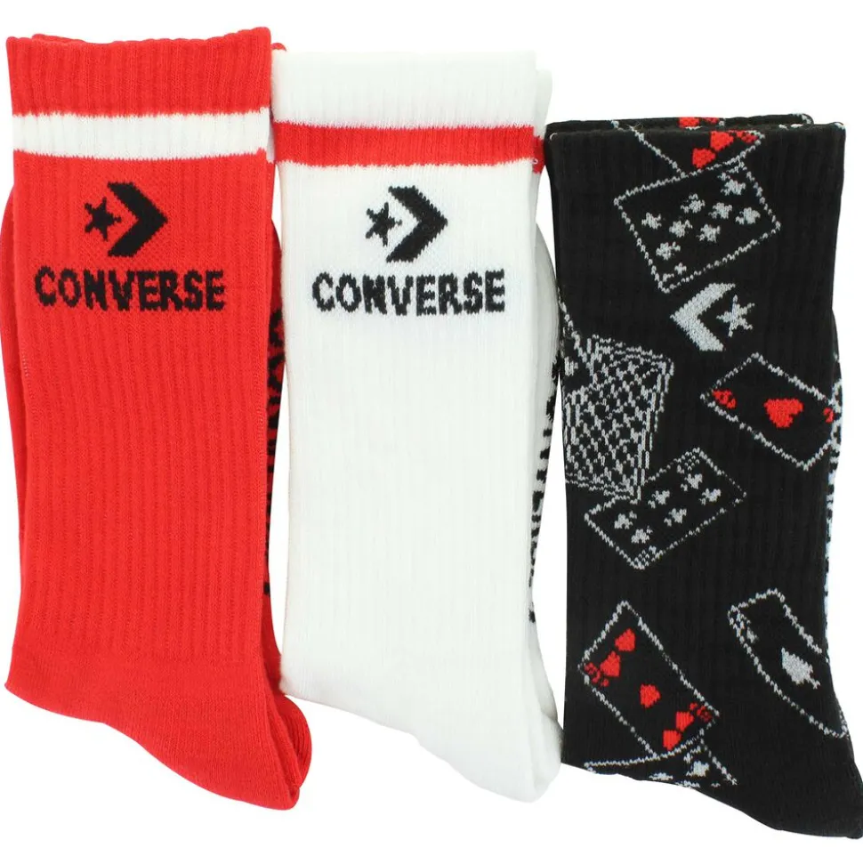 Men's Converse Playing Cards Crew 3-Pair Pack