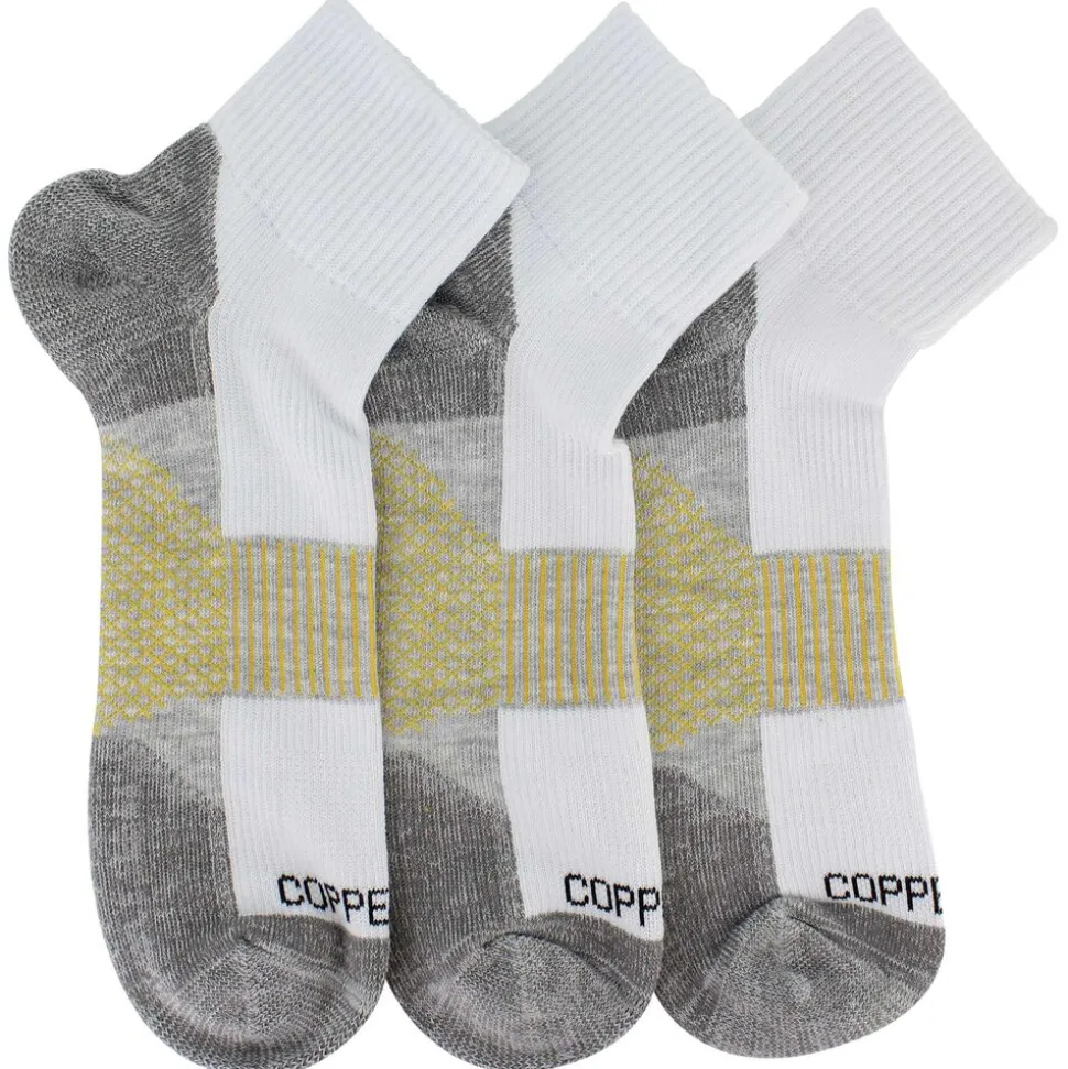 Men's Copper Fit Quarter Crew Work Socks 3 Pairs
