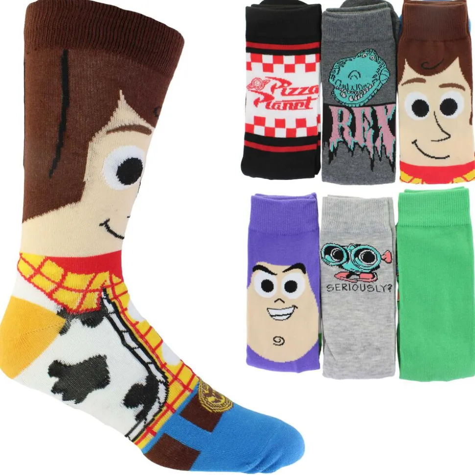 Men's Disney Toy Story Casual Crew 6-Pair Pack