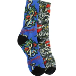 Men's Ed Hardy Cushioned Crew 2-Pair Pack