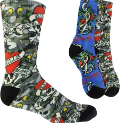 Men's Ed Hardy Cushioned Crew 2-Pair Pack