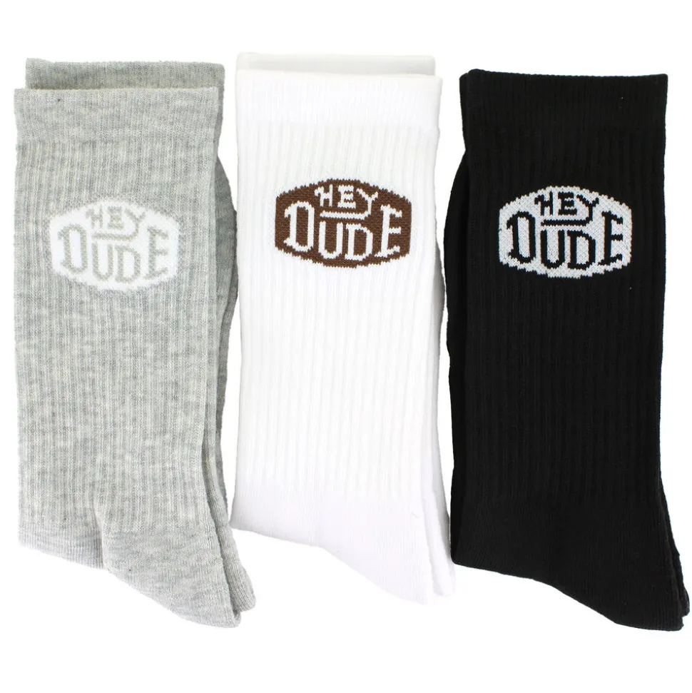 Men's HEYDUDE Crew 3-Pair Pack