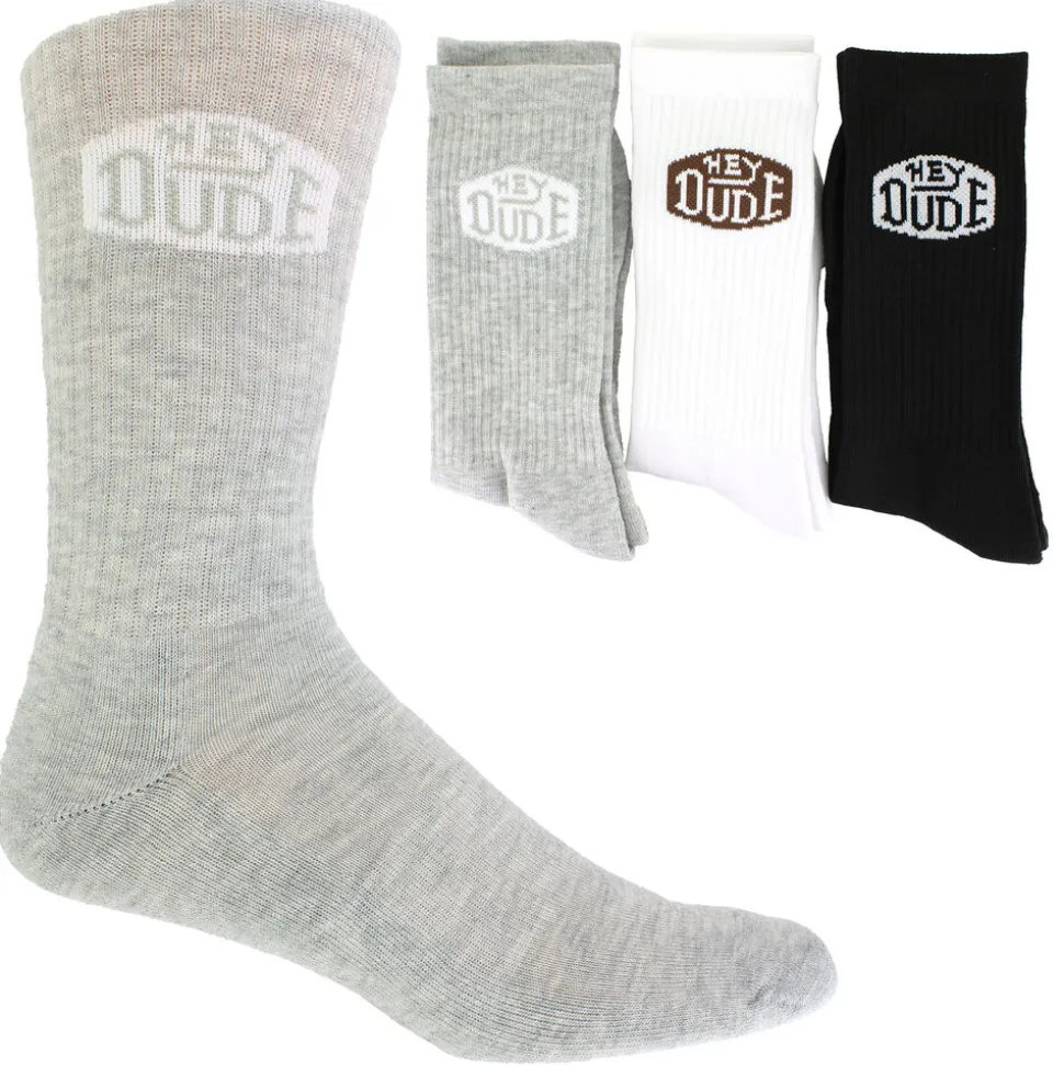 Men's HEYDUDE Crew 3-Pair Pack