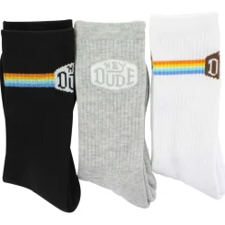 Men's HEYDUDE Logo Stripe Crew 3-Pair Pack