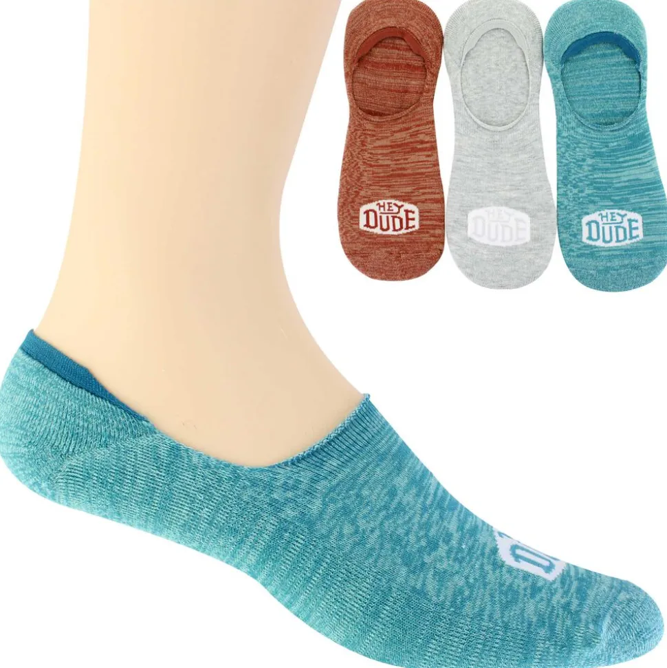 Men's HEYDUDE Marled No-Show 3-Pair Pack