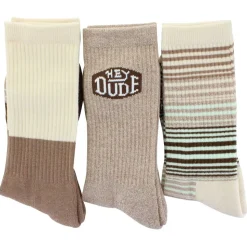 Men's HEYDUDE Multi-Striped Crew 3-Pair Pack