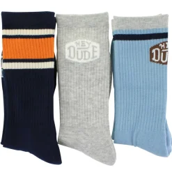 Men's HEYDUDE Striped Crew 3-Pair Pack