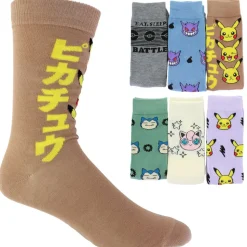 Men's Pokemon Casual Crew 6-Pair Pack