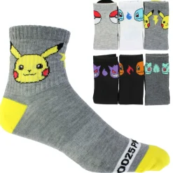 Men's Pokemon Quarter 6-Pair Pack