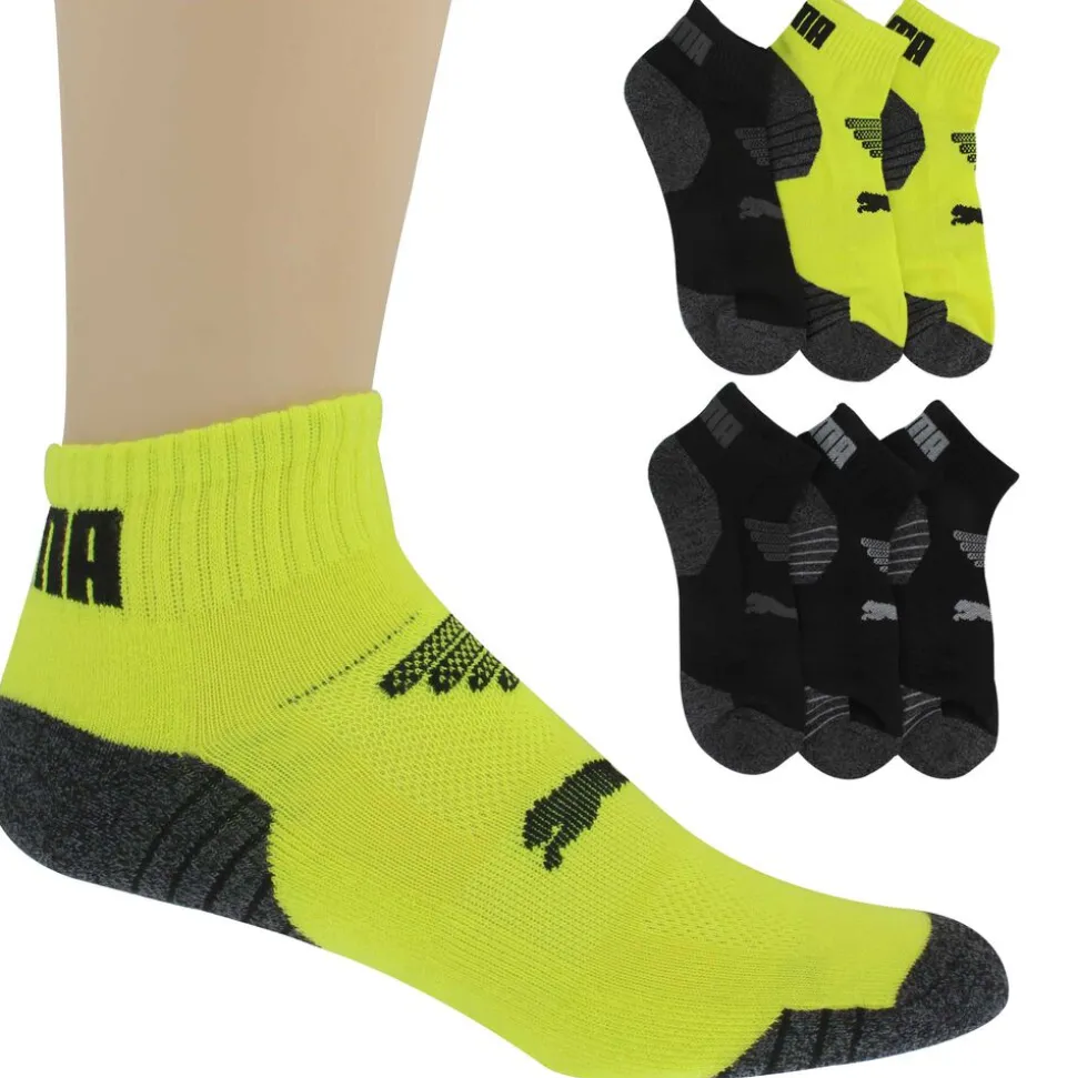Men's PUMA Premium Quarter Crew Sock 6-Pair Pack