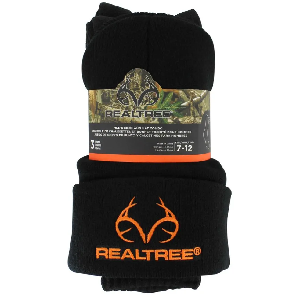 Men's Realtree Sock and Beanie Combo 3-Pair Pack
