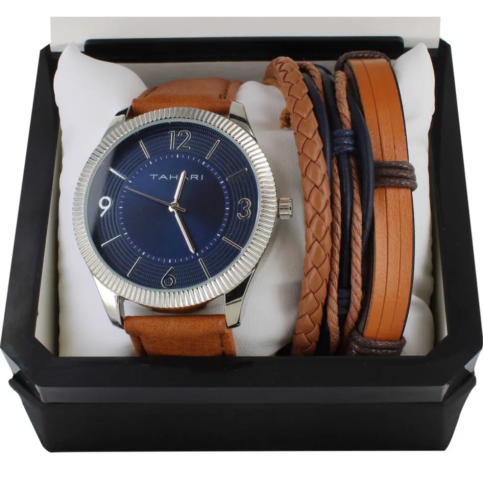 Men's Tahari Matching Watch & Bracelet Set
