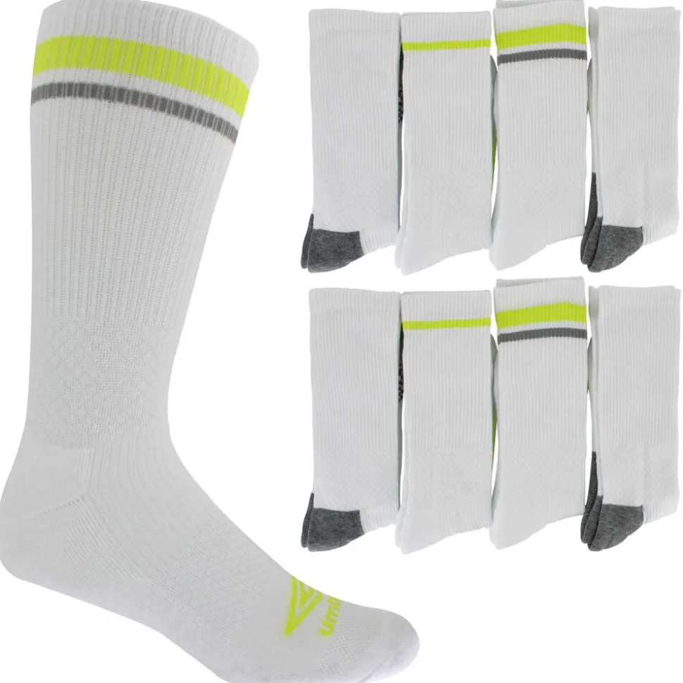 Men's Umbro Striped Performance Crew 8-Pair Pack