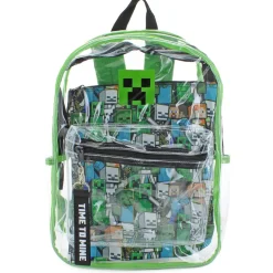 MINECRAFTClear Backpack With Laptop Case