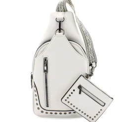 Sam & Hadley Studded Sling With Clip-On Pouch