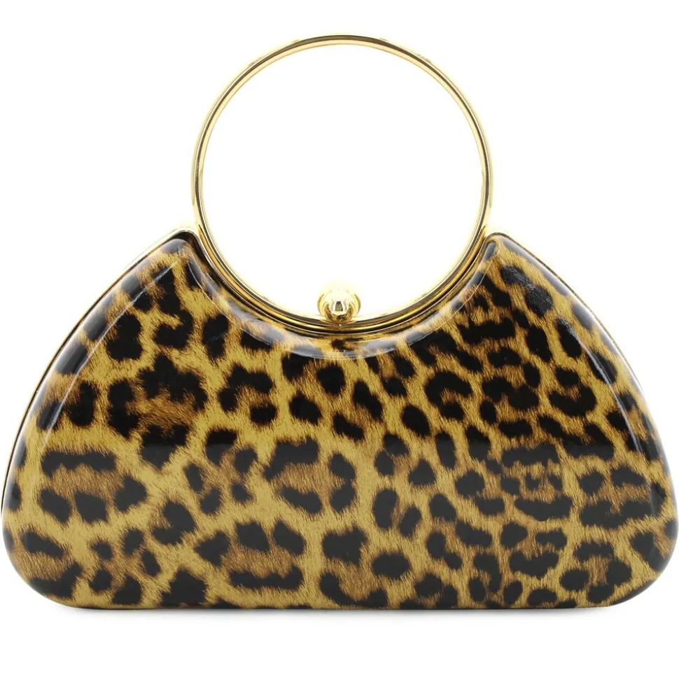 Sophia Taylor Leopard-Print Clutch