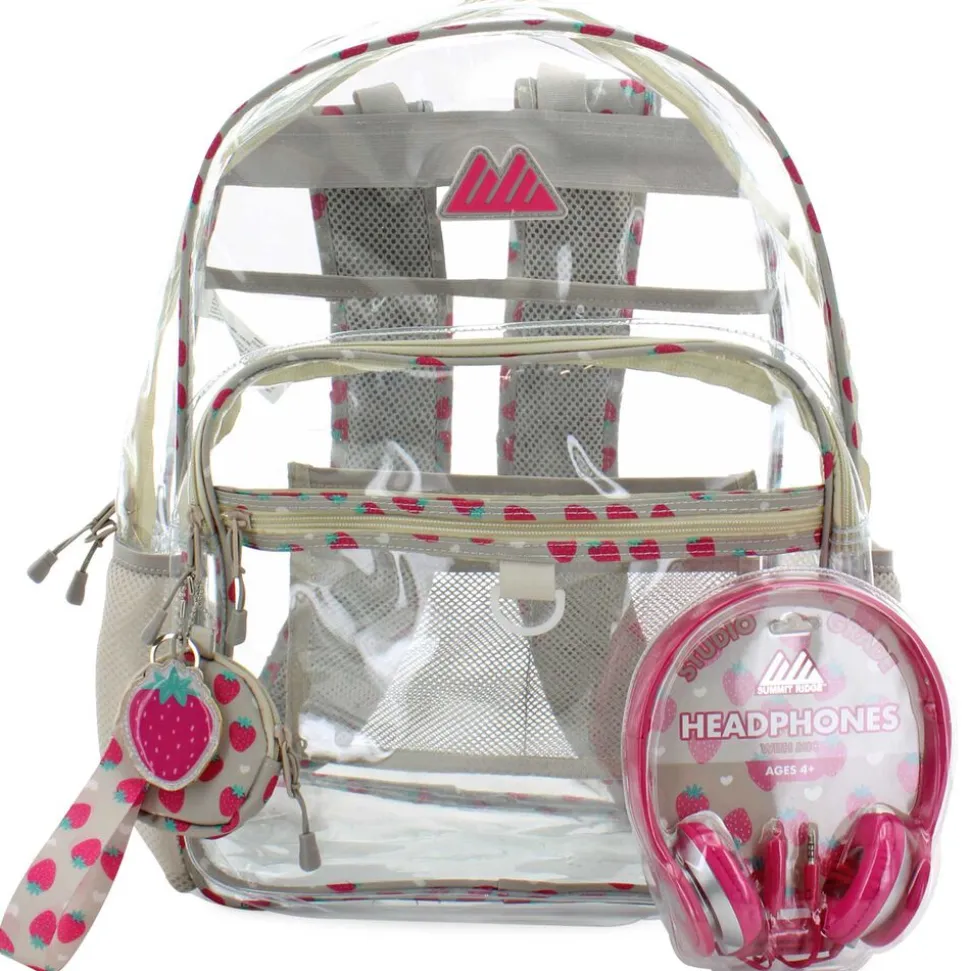 Summit Ridge Strawberry Clear Backpack Set