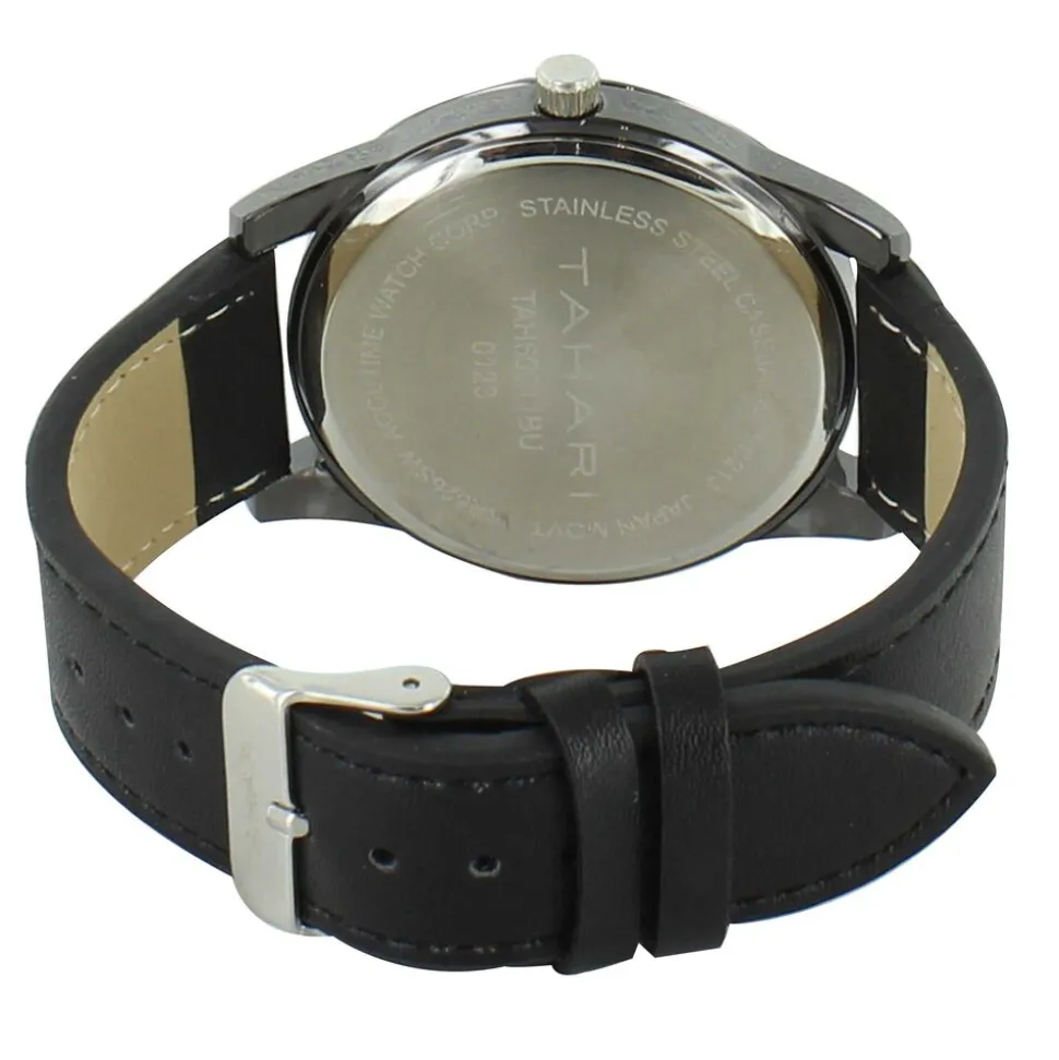 Tahari Watch With Simulated-Leather Band