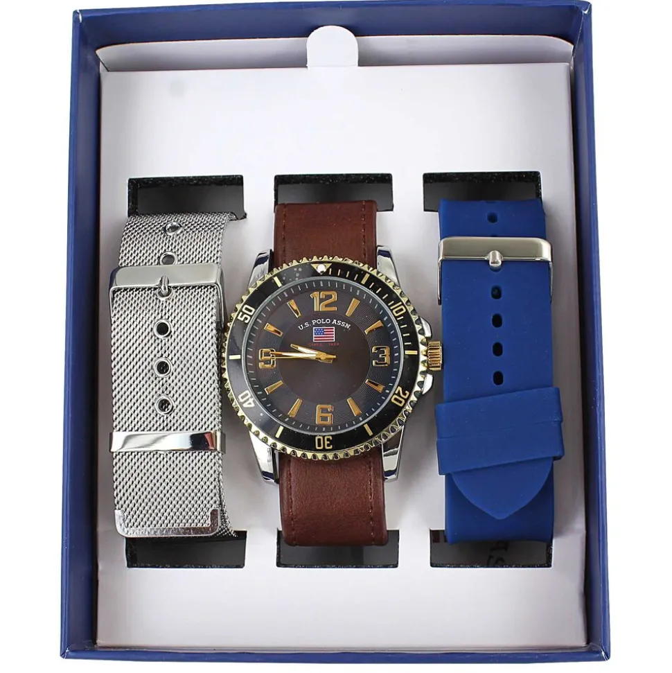 U.S. Polo Association Interchangeable Watch Set