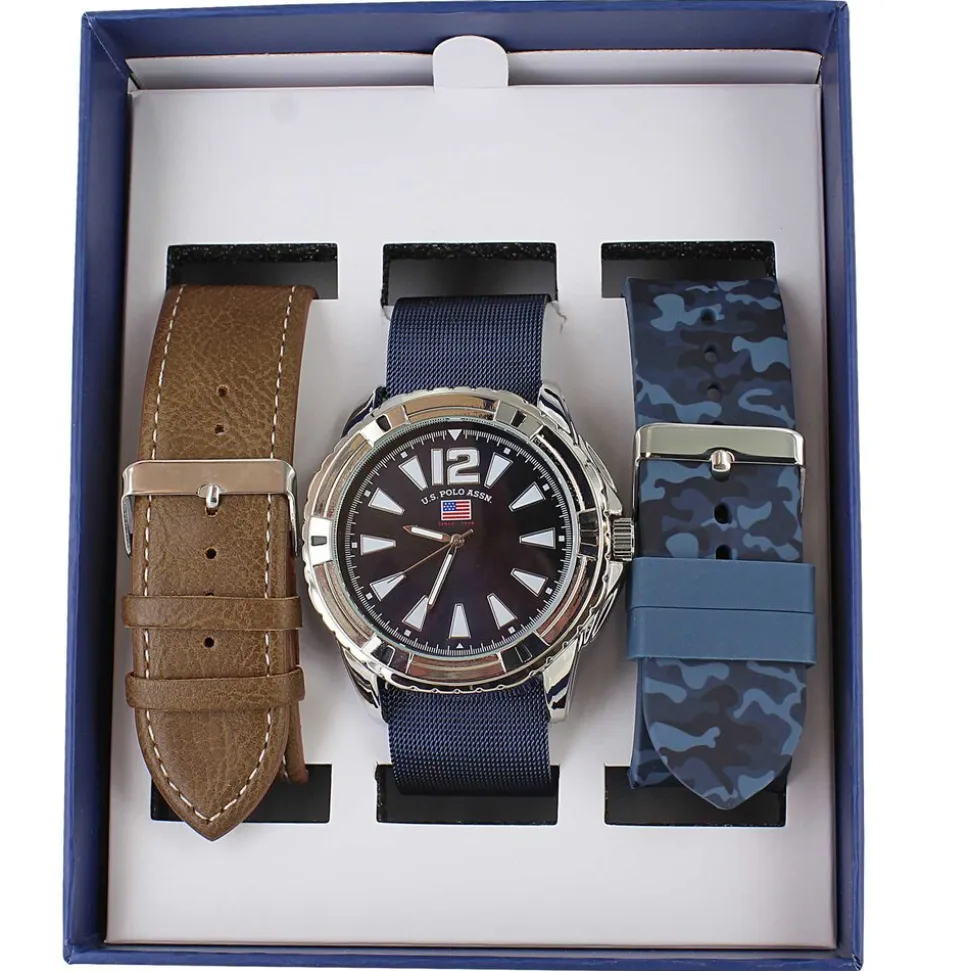 U.S. Polo Association Interchangeable Watch Set