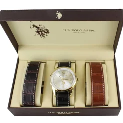 U.S. Polo Association 3-In-1 Watch Set