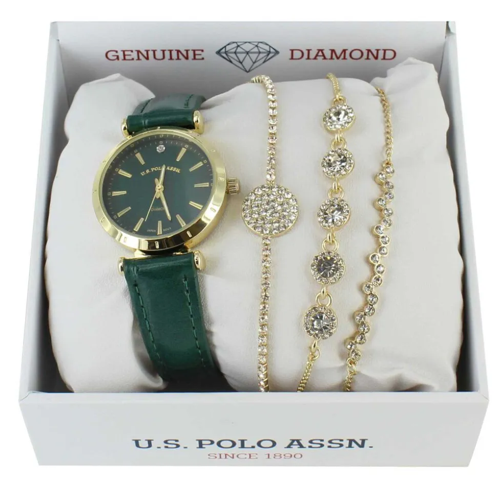 U.S. Polo Association Watch And Bracelet Set