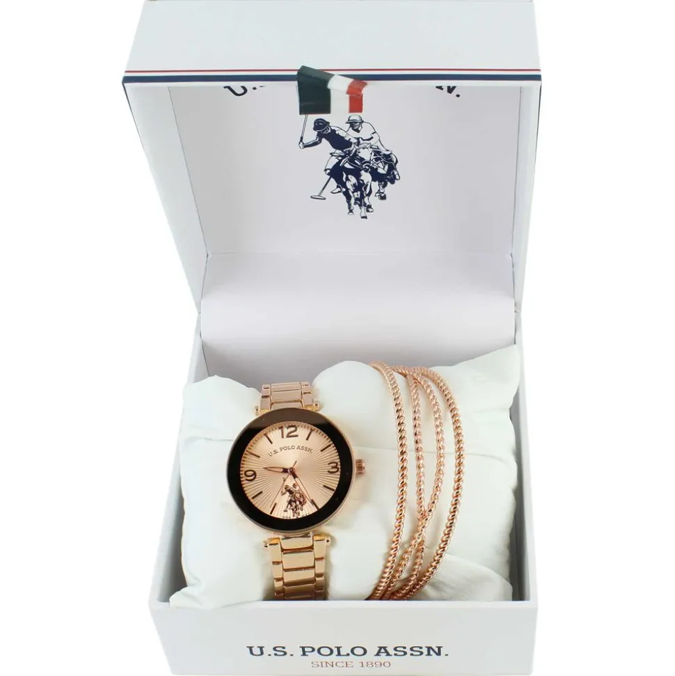 U.S. Polo Association Watch And Bangle Set