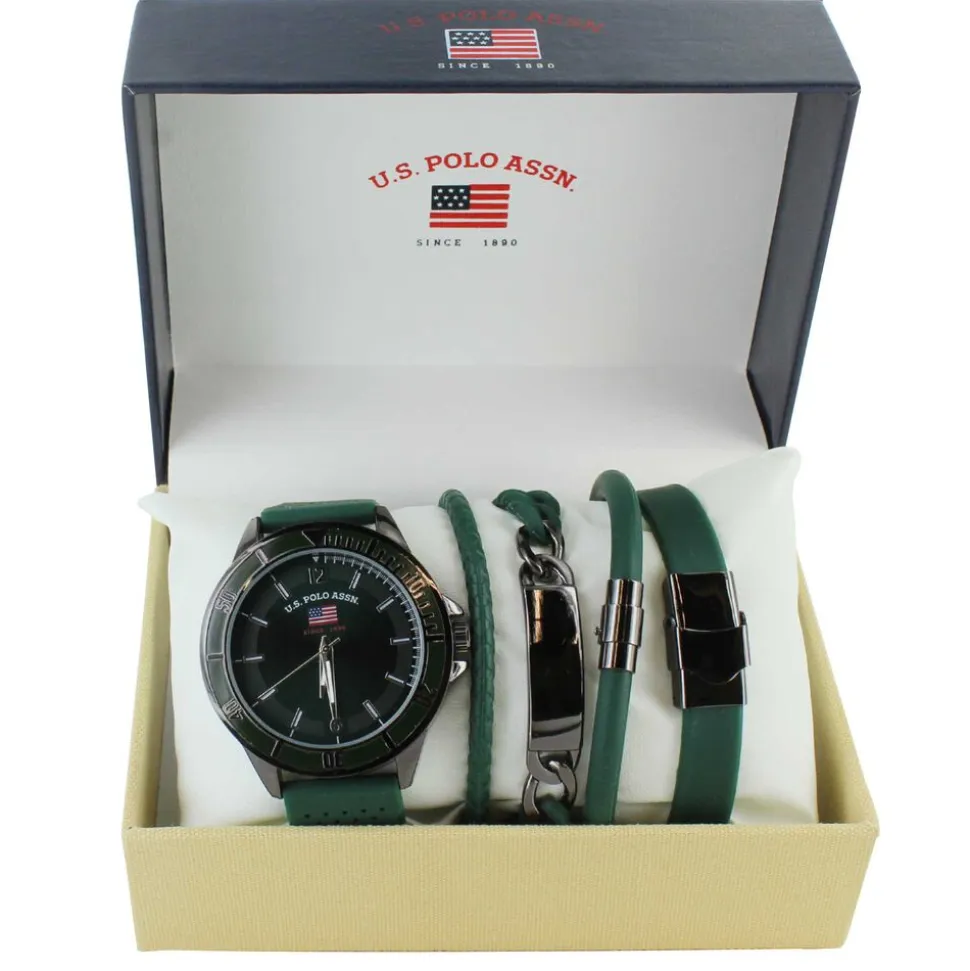 U.S. Polo Association Watch And Bracelet Set