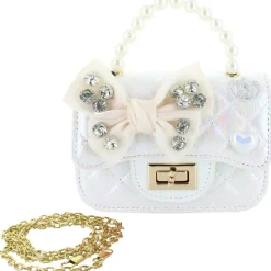 Willow & Ruby Satin Rhinestone Bow Mini Bag