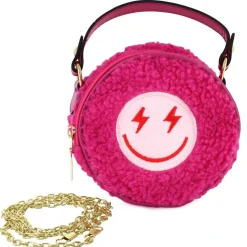 Willow & Ruby Sherpa Smiley Face Mini Bag
