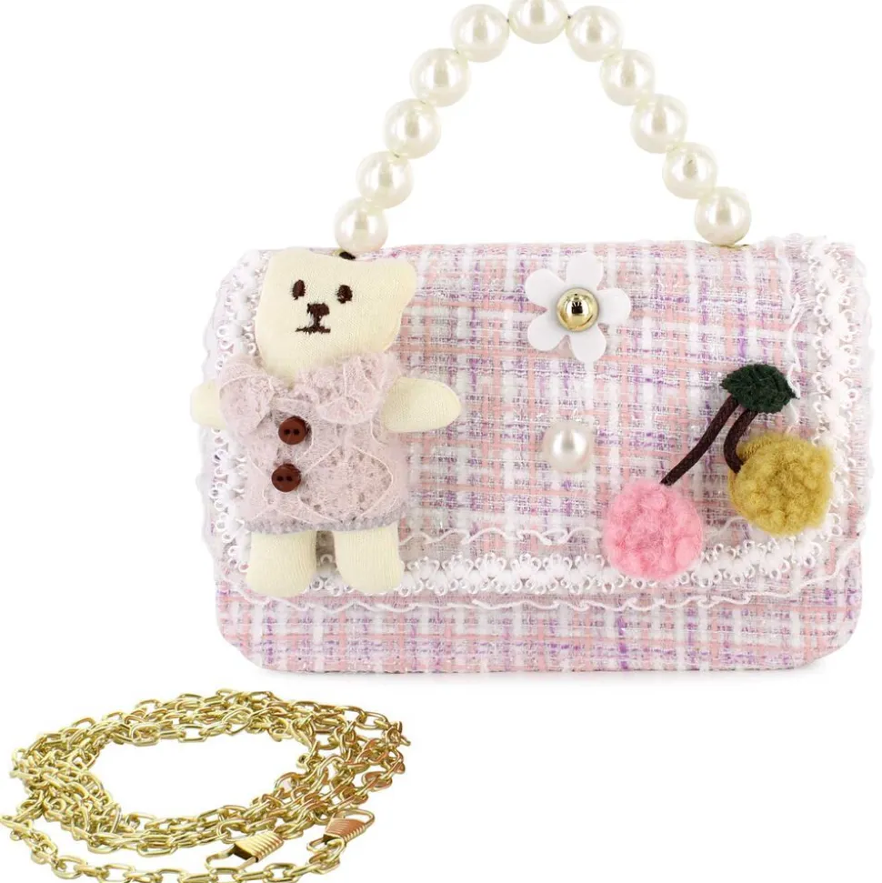 Willow & Ruby Tweed Bear & Charms Mini Bag
