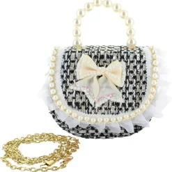 Willow & Ruby Tweed With Rhinestone Bow Mini Bag