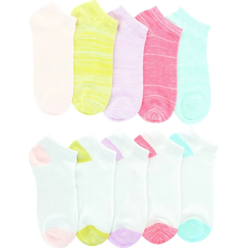 Women's Air Sports World Pastel No-Show 10 For $10