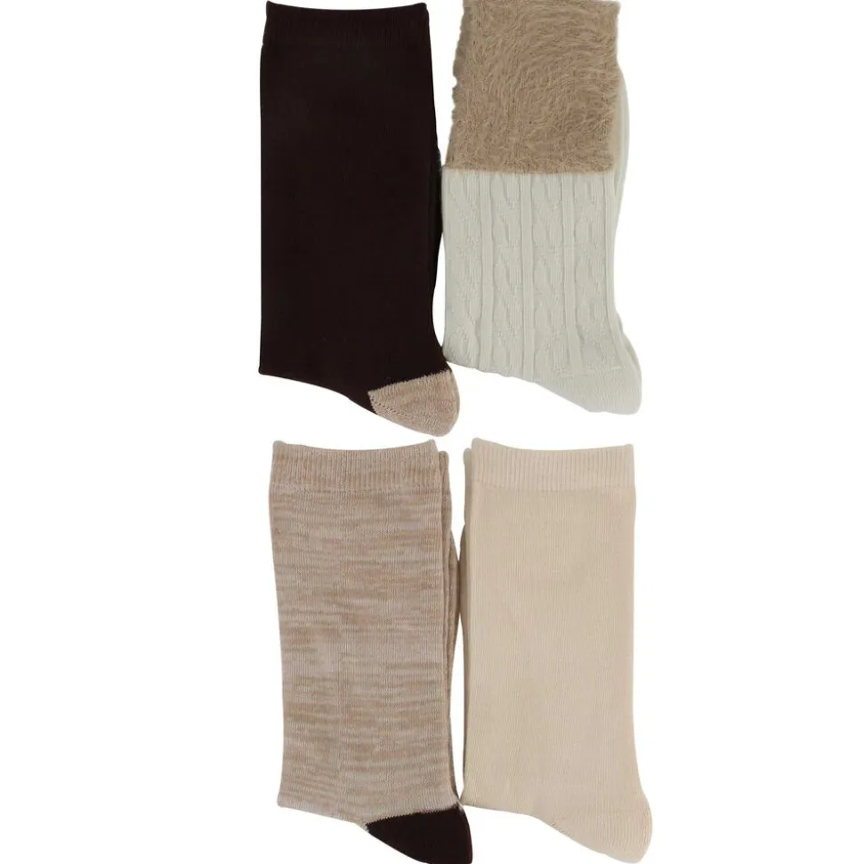 Women's Born Cushion-Sole Crew Socks 4-Pair Pack