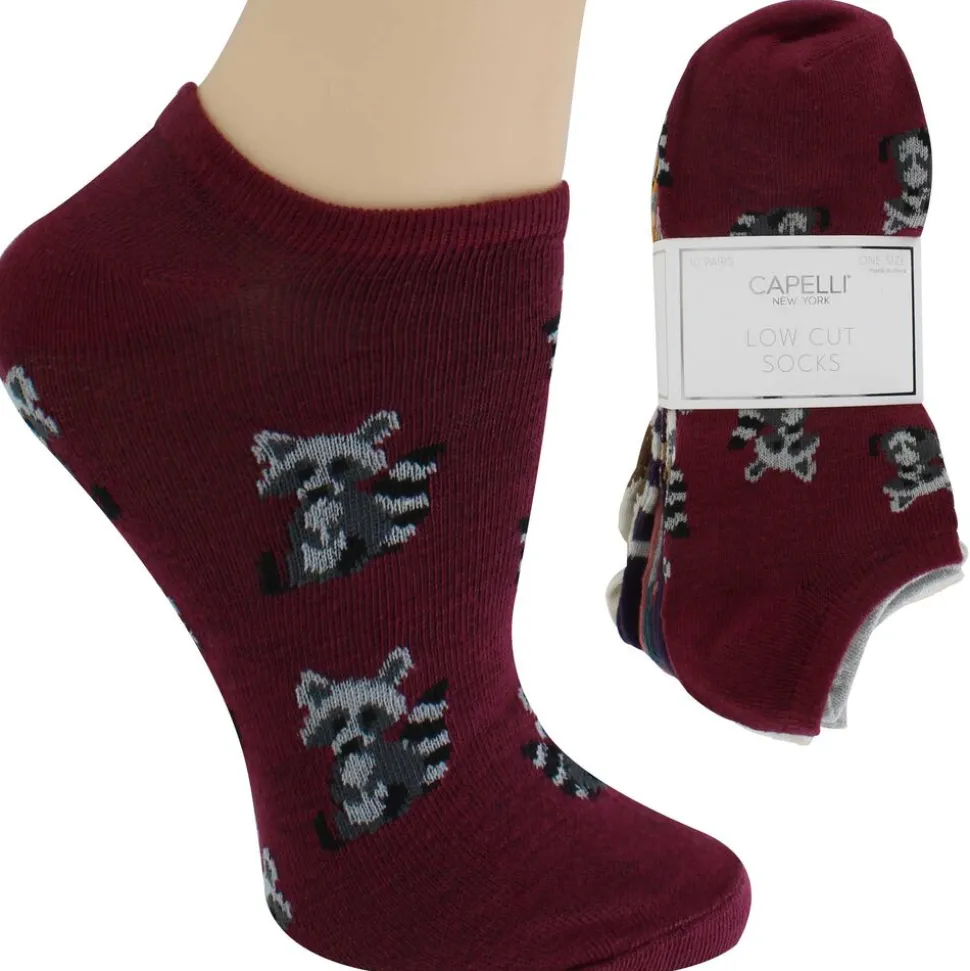 Women's Capelli Critter Low-Cut Socks 10 For $10