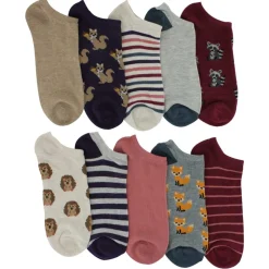 Women's Capelli Critter Low-Cut Socks 10 For $10
