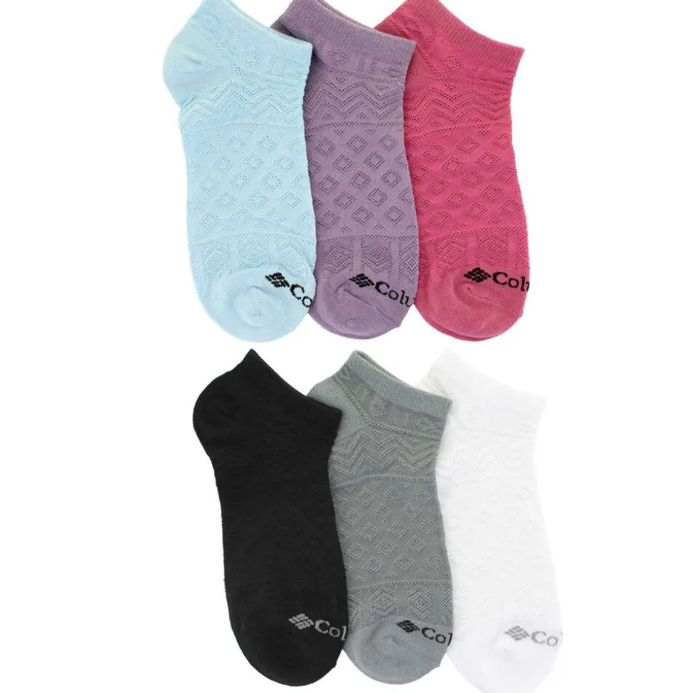 Women's Columbia Mesh Design No-Show 6-Pair Pack