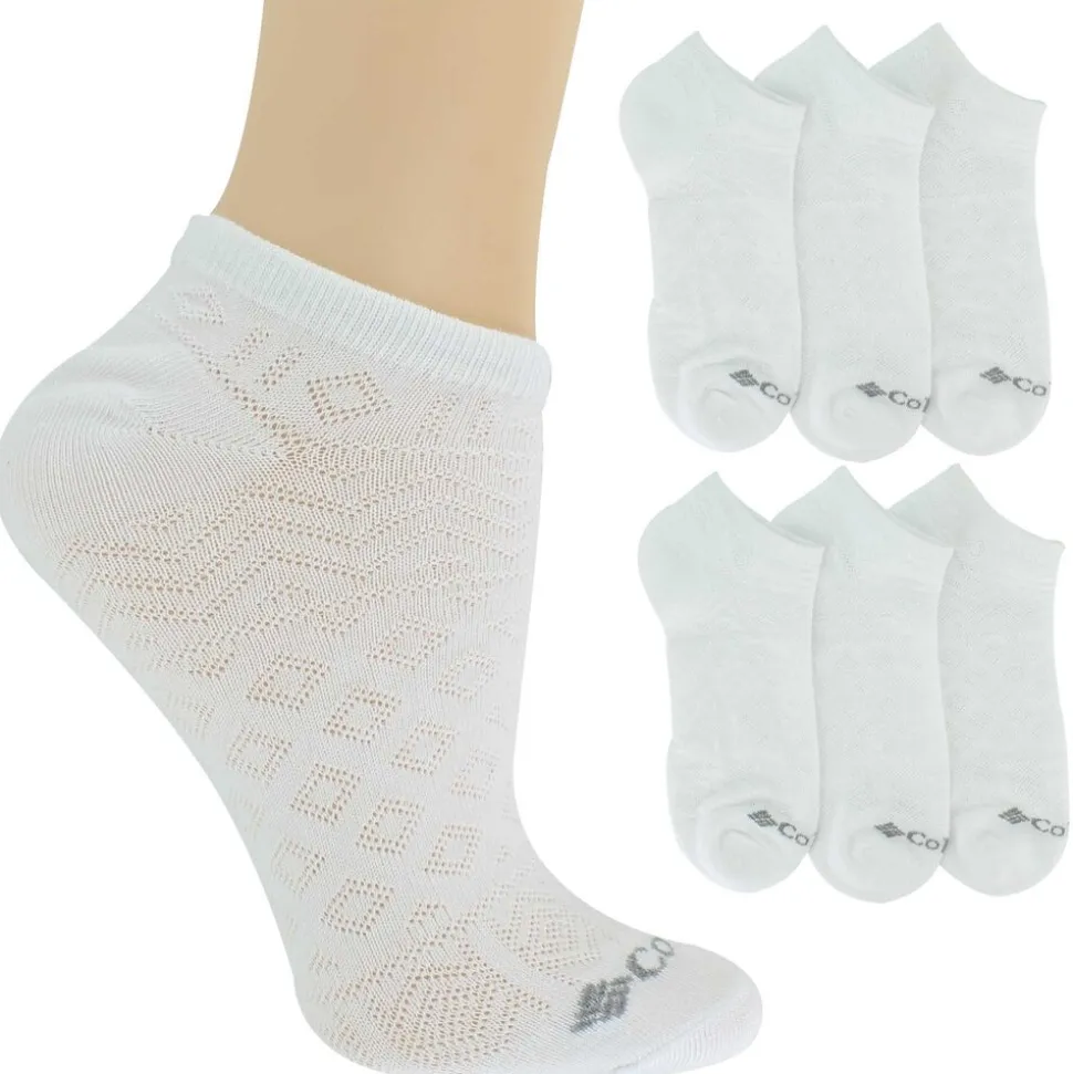 Women's Columbia Mesh Pattern No-Show 6-pair pack