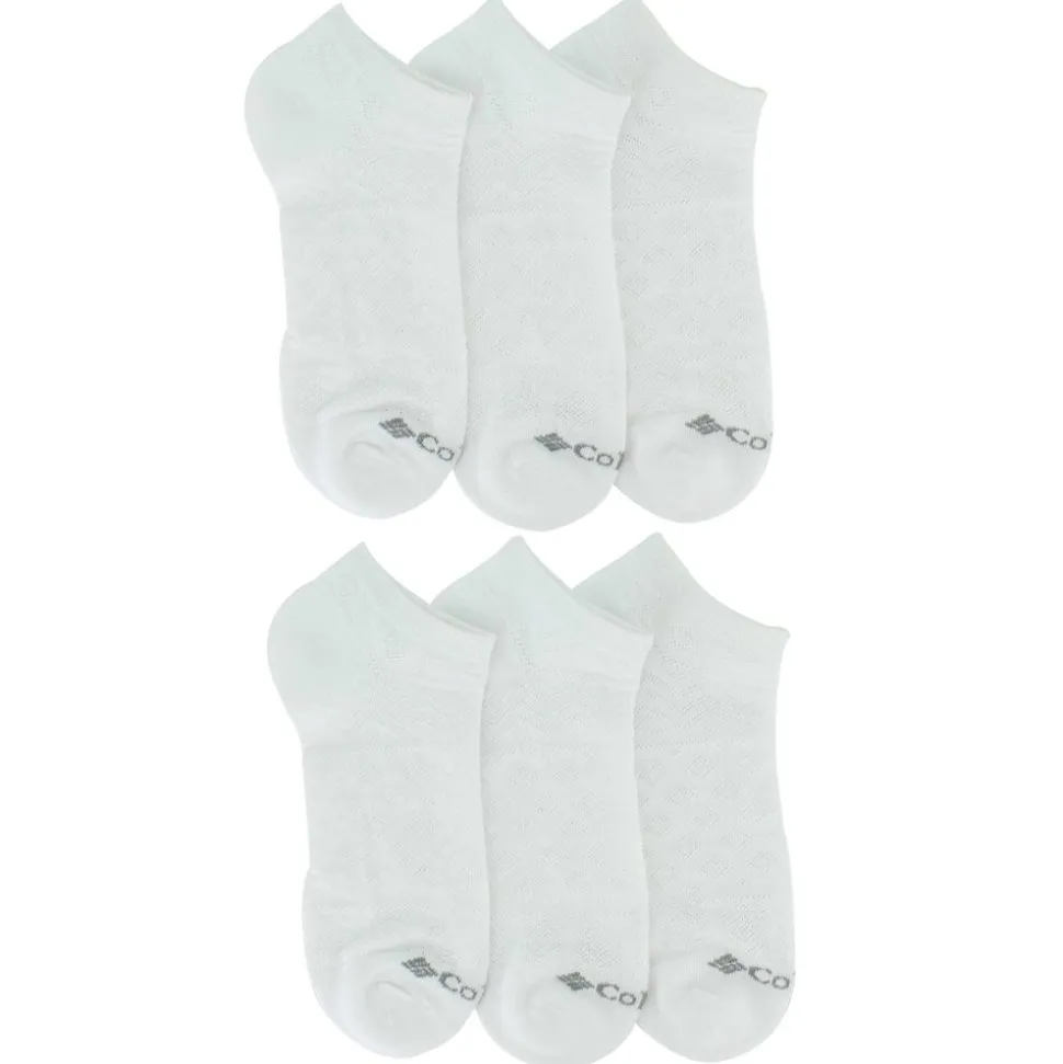 Women's Columbia Mesh Pattern No-Show 6-pair pack