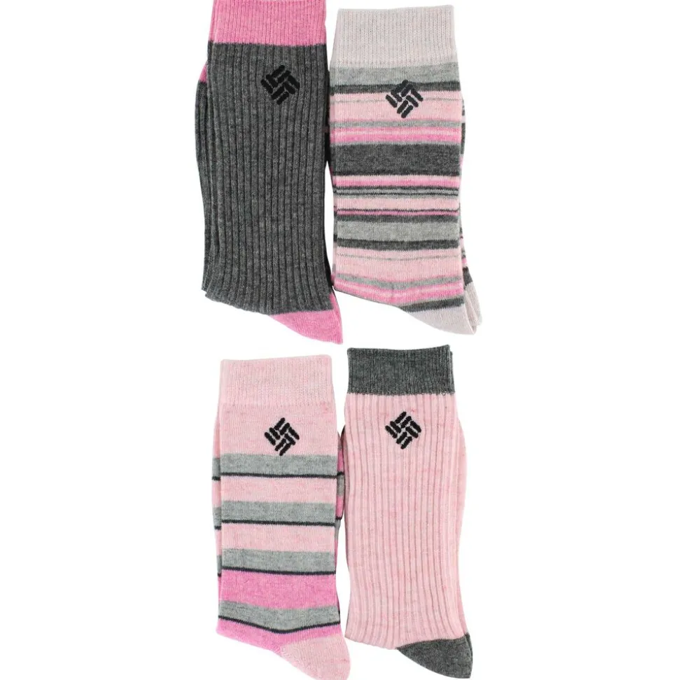 Women's Columbia Striped Crew 4-Pair Pack