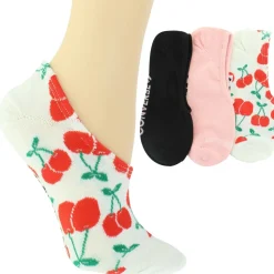 Women's Converse Cherry-Print Liner 3-Pair Pack