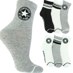 Women's Converse Patch & Stripe Quarter 6 Pairs